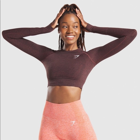 Gymshark Vital Seamless Crop Top Cherry 
